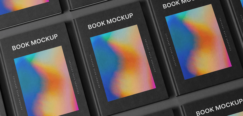 Free Books Grid Mockup