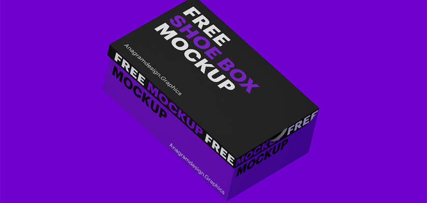 Free Shoe Box Mockup