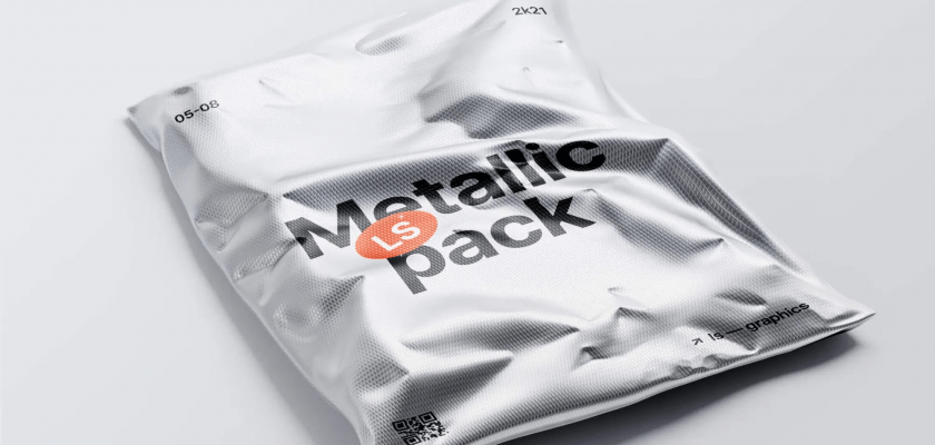 Showcase your packaging designs in a sophisticated manner with this free, high-quality Metallic Package Mockup.