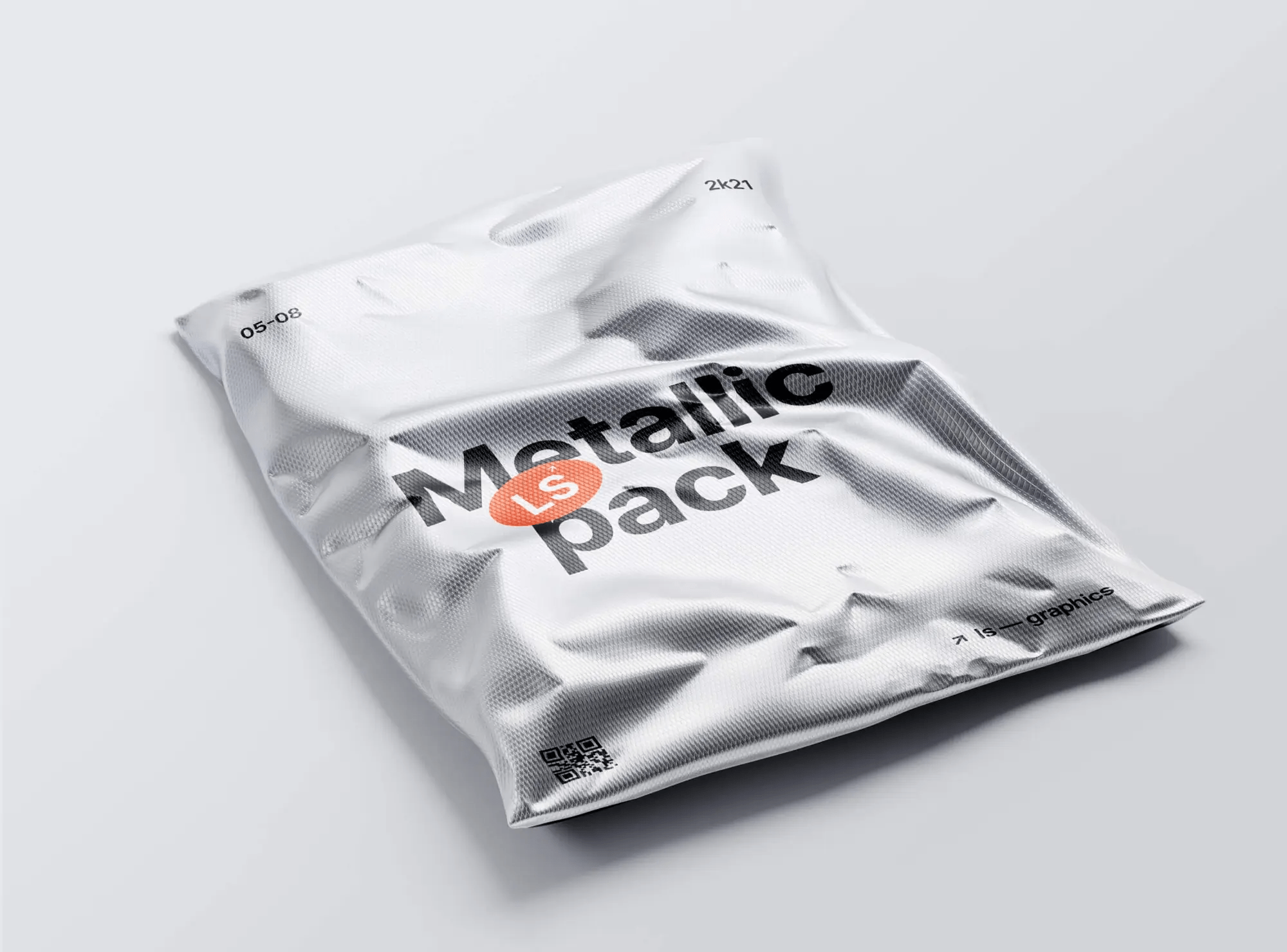 Metallic Package Mockup featuring a high-end design presentation