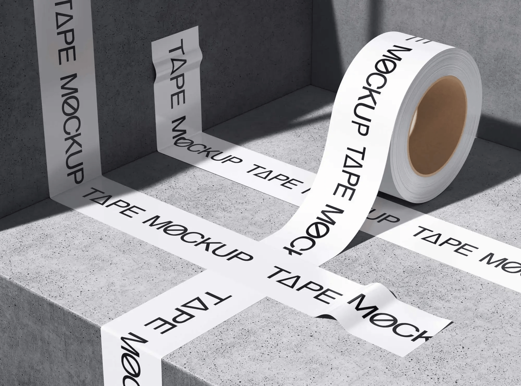 Duck tape mockup featuring a raw and edgy design presentation.