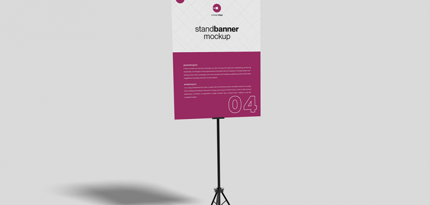 Free Stand Banner Mockup