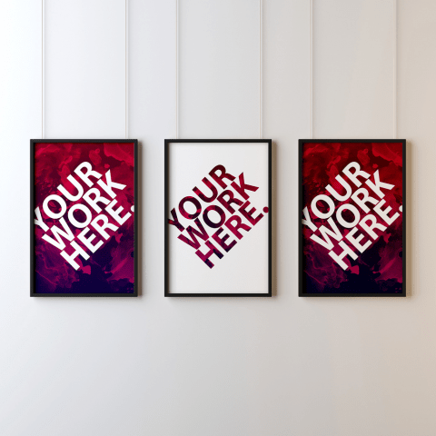 Free gallery wall frames mockup