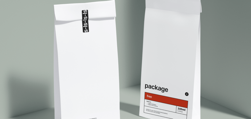 High-quality render of two Paper Food Bags in 6000x4500 resolution