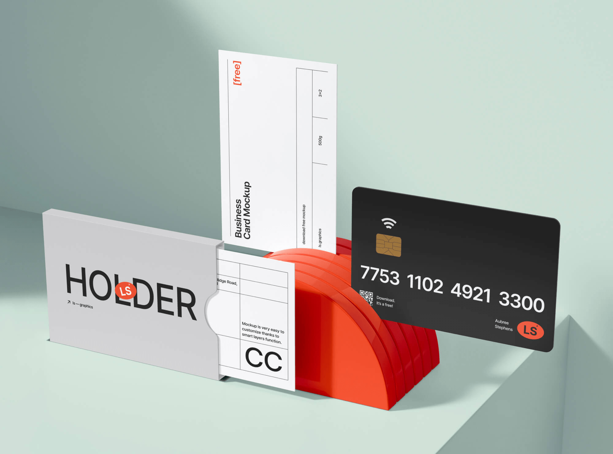 High-quality render of a stylish Business Card Holder in 6000x4500 resolution