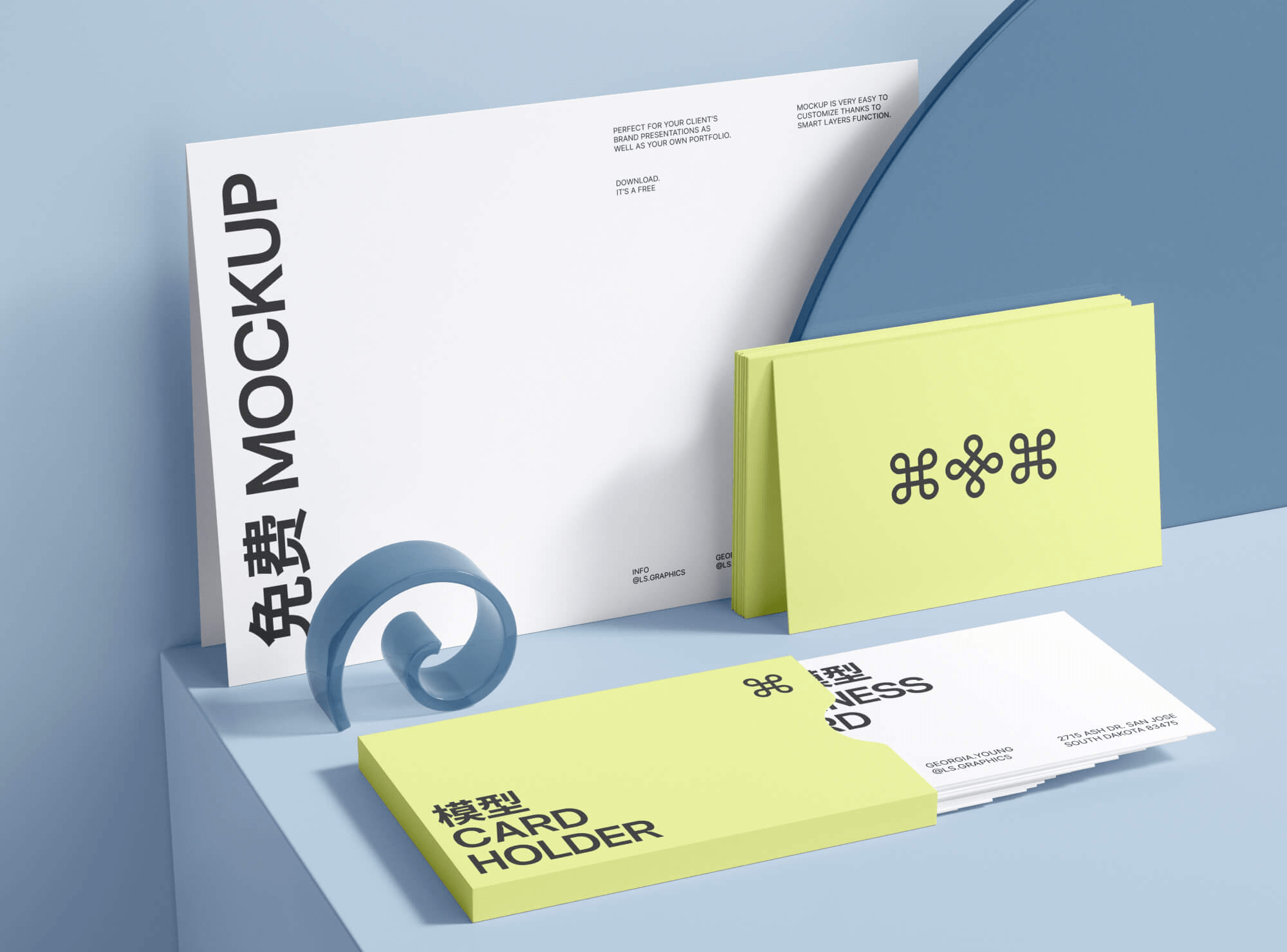 High-quality image of Paper and Business Cards Mockup, showcasing detailed textures and design placement.