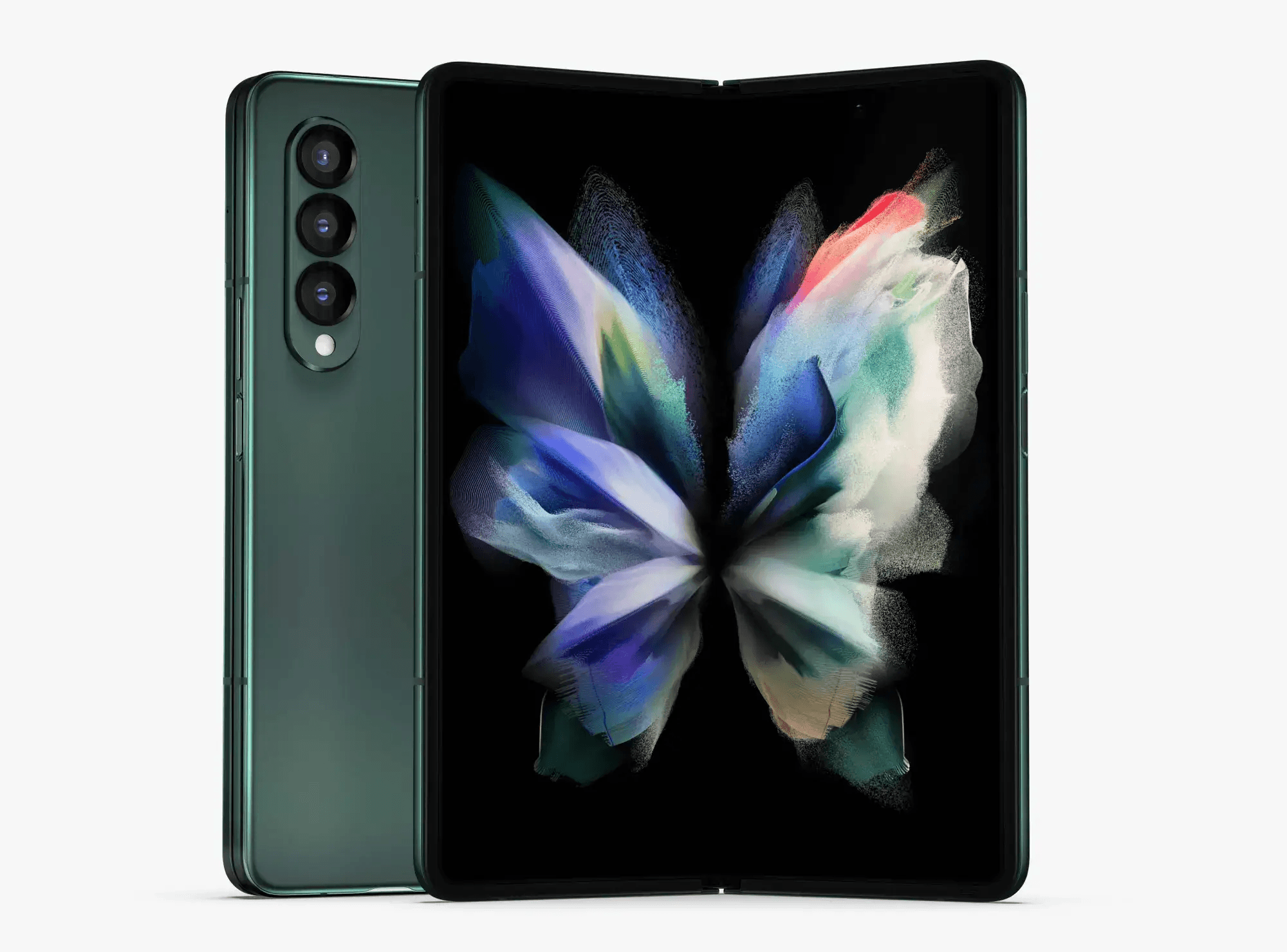 High-resolution Samsung Galaxy Z Fold 3 Mockup featuring 4 color styles