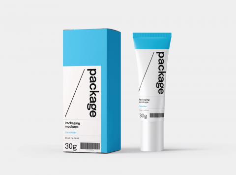 Free box and tube mockup