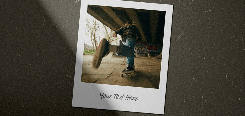 House your memories in a free, nostalgic Polaroid frame mockup. Easy editing, realistic textures.