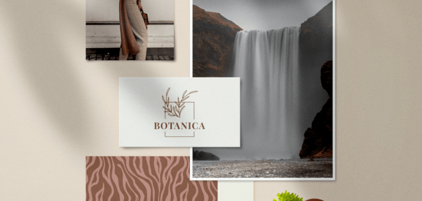 Elegant Mood Board Mockup for Fashion and Nature Brands