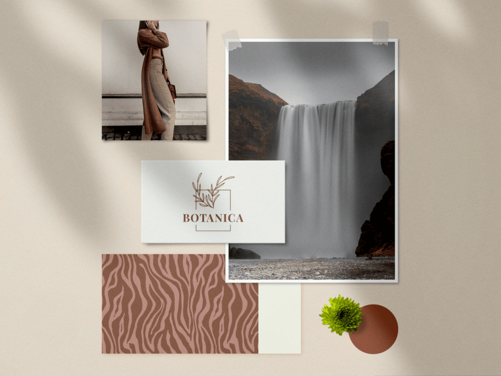 Elegant Mood Board Mockup for Fashion and Nature Brands