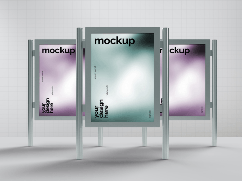 Free citylight poster mockup