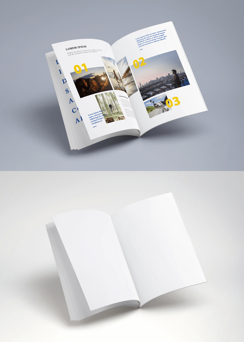 Open Magazine Mockup - Editorial Design