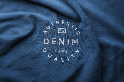 Free logo on fabric mockup PSD