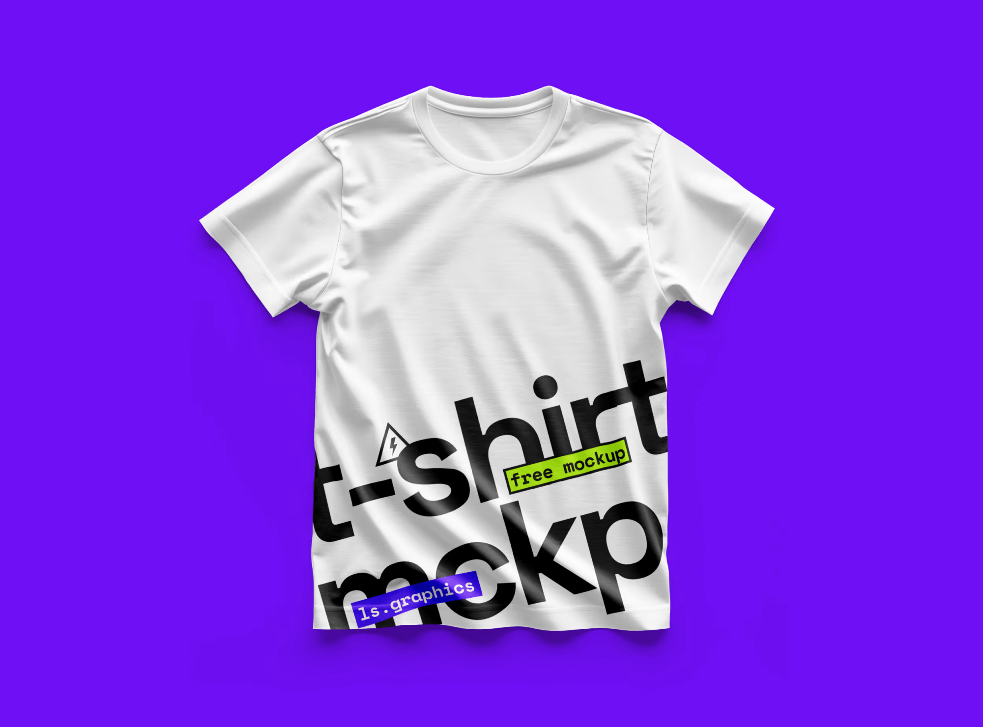 Free T-Shirt Design Mockup Clean Front View