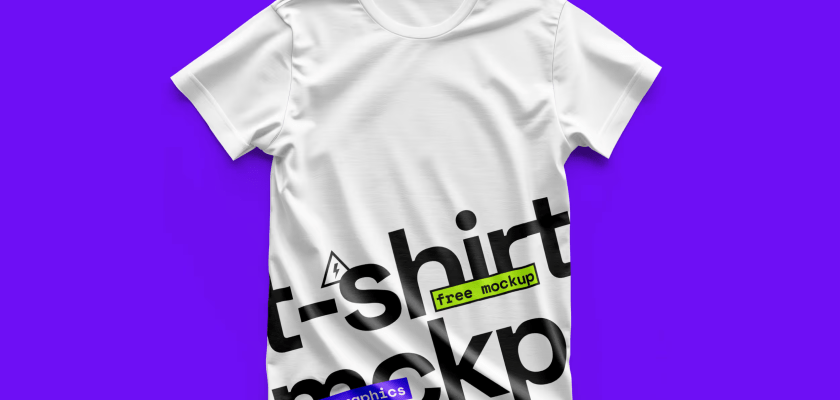 T-Shirt Design Mockup Clean Front View