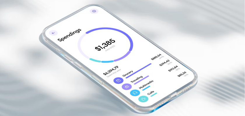 Glass Phone Mockup Floating Perspective