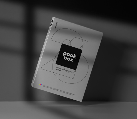 Free a4 packaging box mockup