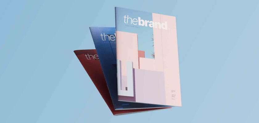 A4 Magazine Mockup Floating Cover Scene