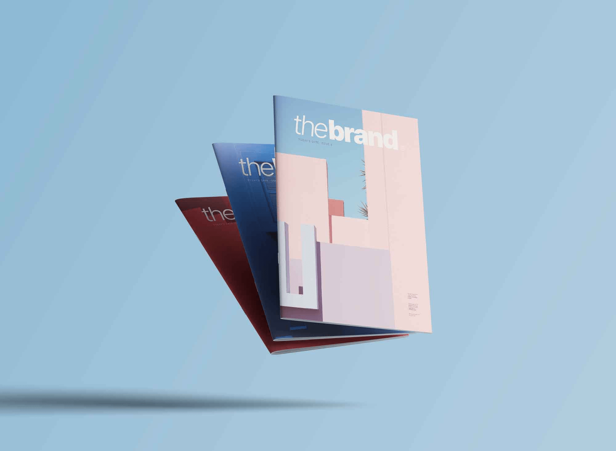 A4 Magazine Mockup Floating Cover Scene