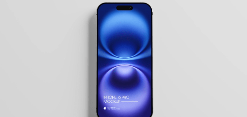 iPhone 16 Pro Mockup Top View