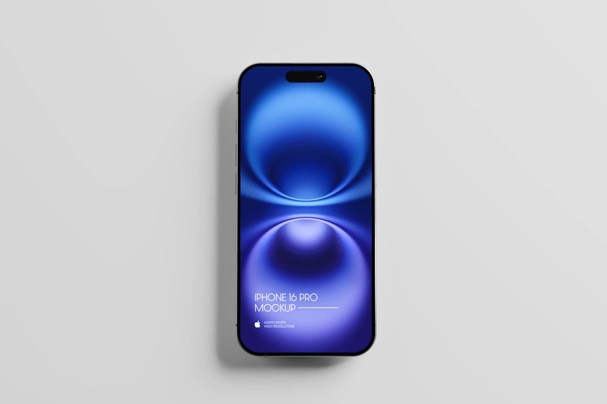 iPhone 16 Pro Mockup Top View