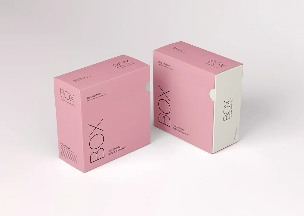 Slide Box Packaging Mockup