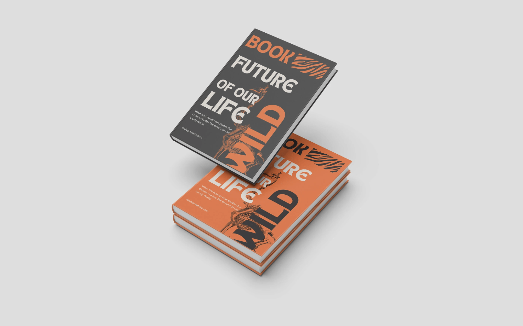 Free book cover mockup stacked book