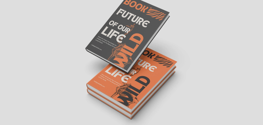 Book mockup stack with three books PSD