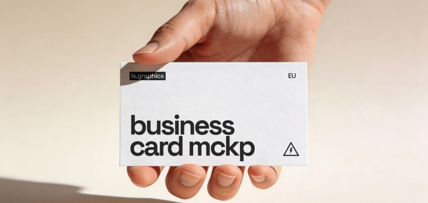 Business Card Mockup in Hand
