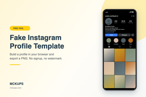 Free instagram profile mockup