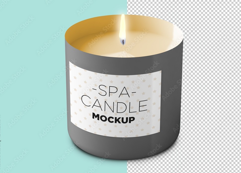Candle Wrapper Label Free Candle Mockup PSD — 6 Jar, Glass & Ceramic Templates