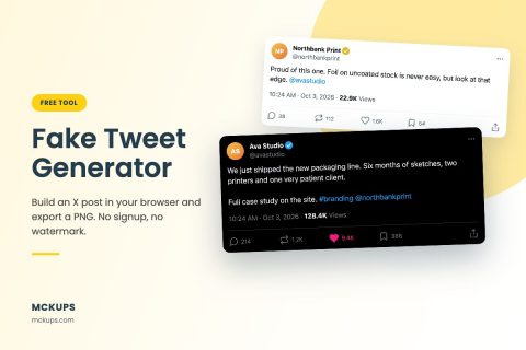 Free tweet generator mockup